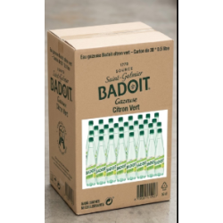 Eau gazeuse Badoit citron vert – Carton de 30x50 cl